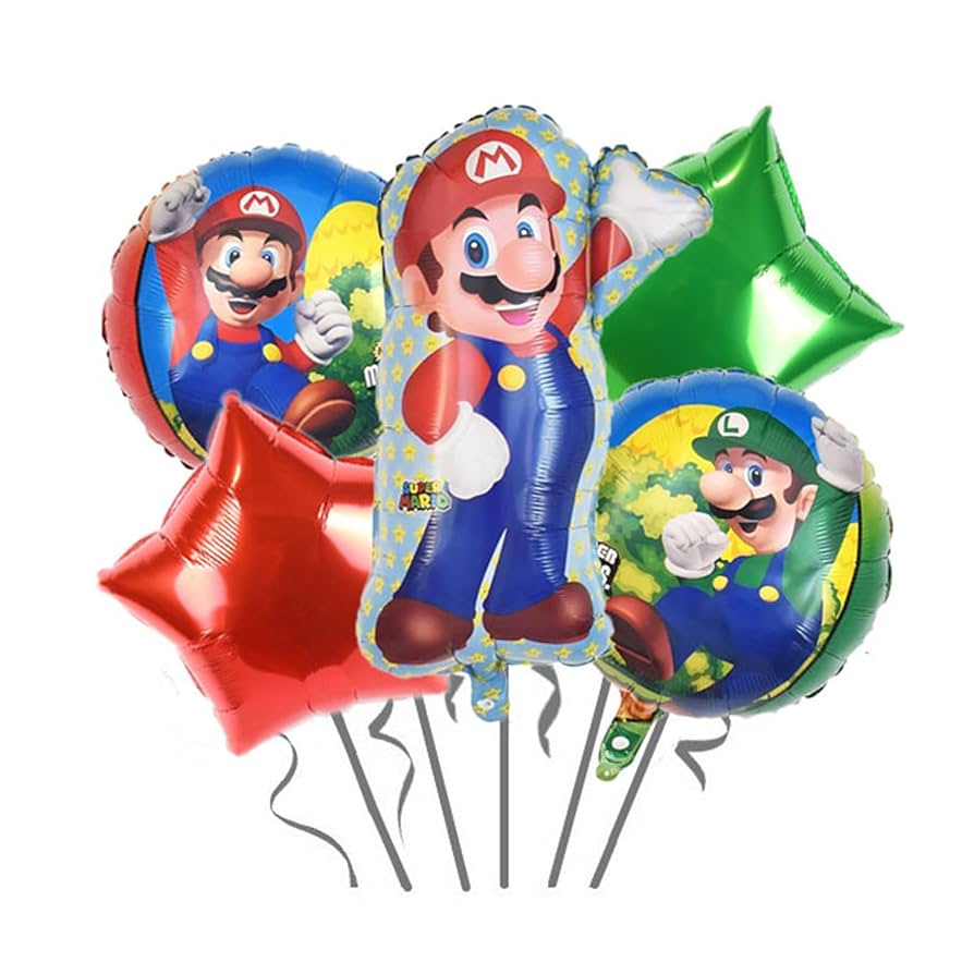 Amazon.co.jp: 5点セット スーパーマリオ誕生日飾り バルーン